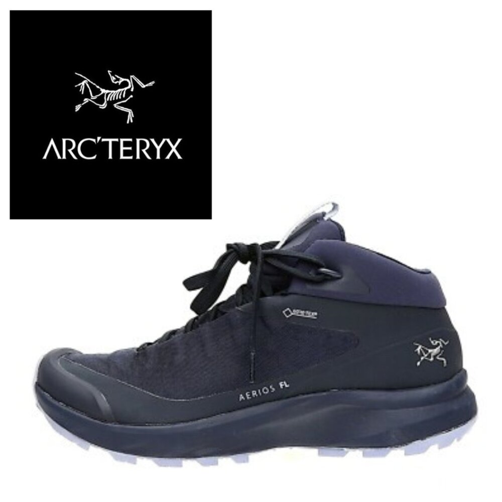 Arc'teryx Men's Aerios FL Mid GTX Trail Running Shoes - Black/Navy